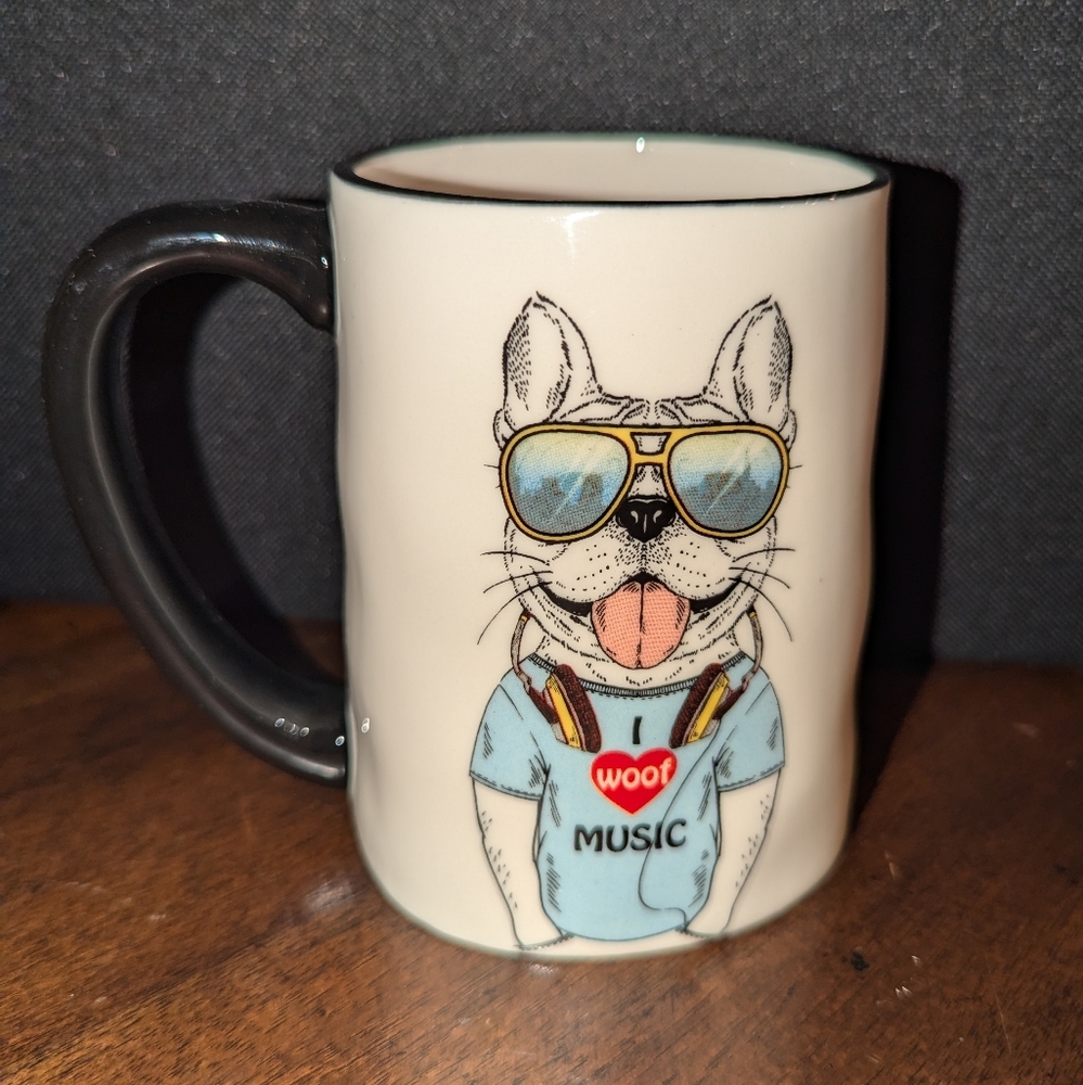 Signature Housewares I Woof Music Boston Terrier Coffee Mug